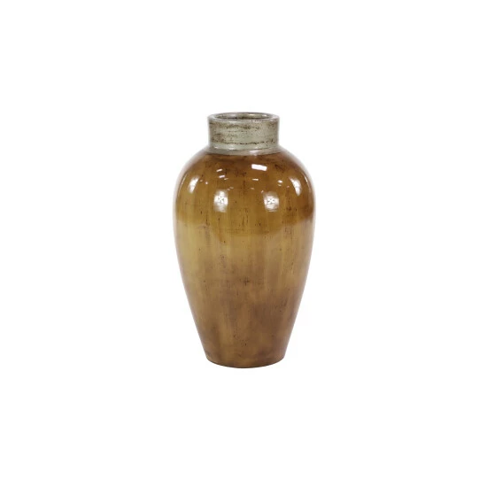 Cheap 👏 Studio 350 Handmade Tall Round Ceramic Floor Vase With Glossy Brown And Beige Finish 9" X 16" 😍 - Image 5