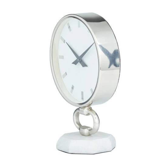 Budget ๐ฅ Studio 350 Silver Stainless Steel Modern Clock ๐งจ - Image 3