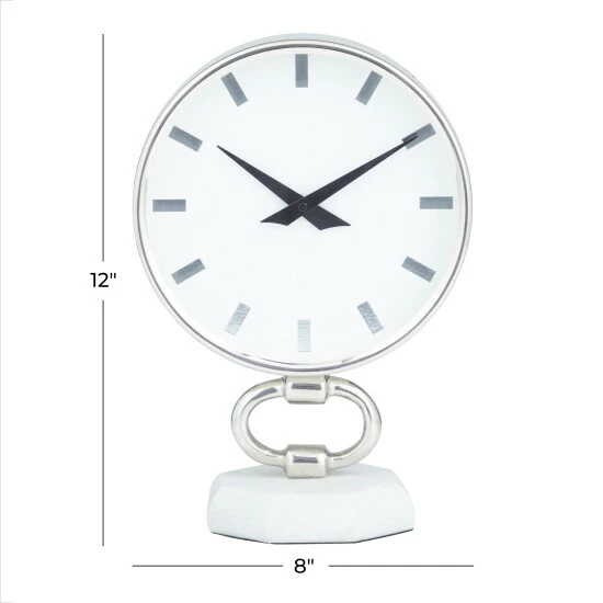 Budget ๐ฅ Studio 350 Silver Stainless Steel Modern Clock ๐งจ - Image 7