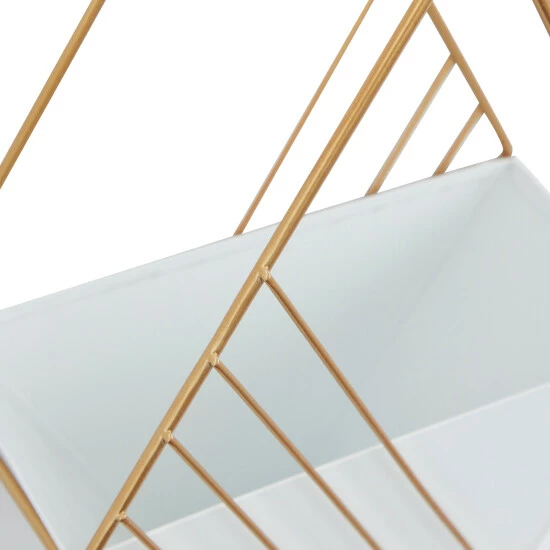 Best Pirce ๐ Studio 350 White Metal Contemporary Planter (Set Of 2) - S/2 17", 14"H ๐ - Image 5