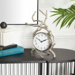 Budget โ๏ธ Studio 350 Aluminum Contemporary Clock - 8 X 4 X 13 Silver ๐