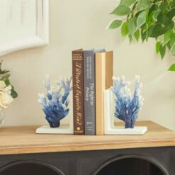 Buy 🧨 Studio 350 Iron Farmhouse Bookends (Set Of 2) Blue ⌛