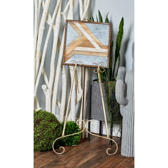 Best reviews of ✔️ Studio 350 Metal Traditional Easel 46 X 22 X 21 - 22 X 21 X 46 Gold ✨