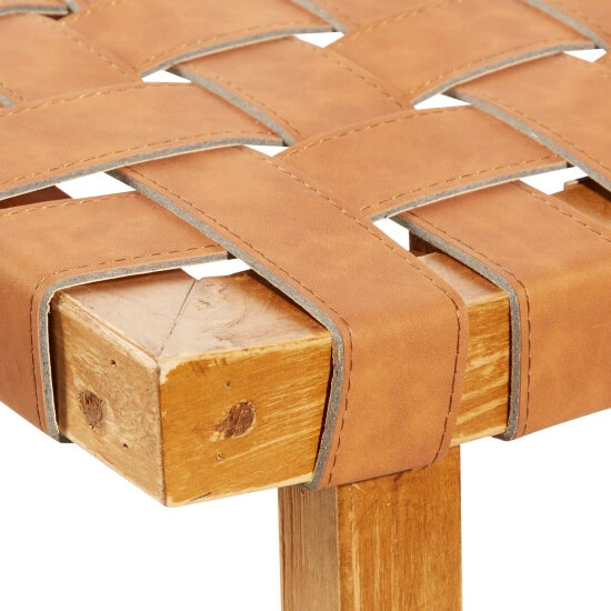 Best Sale 🔥 Studio 350 Brown Birch Rustic Stool 30 X 18 X 11 - 18 X 11 X 30 ⭐ - Image 5