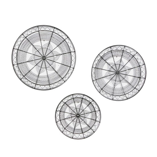 Wholesale 🤩 Studio 350 Black Iron Eclectic Wall Decor (Set Of 3) - 21 X 21 X 3 ❤️ - Image 2