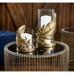 Outlet 😍 Studio 350 Gold Polystone Traditional Candle Holder 10 X 6 X 6 - 6 X 6 X 10 🔥