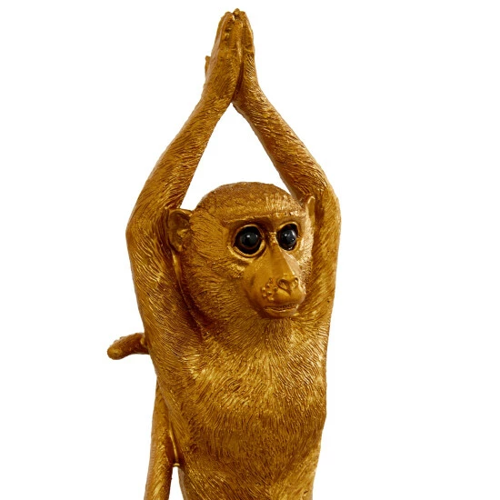 Best reviews of โ Studio 350 Gold Polystone Eclectic Sculpture Monkey (Set Of 3) - S/3 6.75", 9", 11.25"H ๐งจ - Image 4