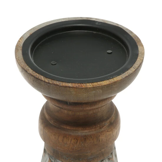 Coupon 😀 Studio 350 Bronze Wood Country Cottage Candle Holder (Set Of 3) - 4 X 4 X 10 🤩 - Image 6