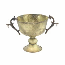 Hot Sale ๐ Studio 350 Farmhouse Rusted Gold Trophy Planter 19" X 11" Grey ๐ฏ