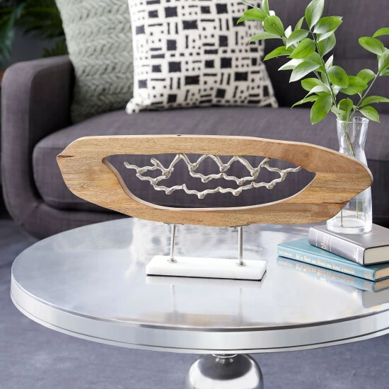 Best deal ✔️ Studio 350 Brown Wood Contemporary Sculpture Birds 10 X 22 X 3 - 22 X 3 X 10 ⭐