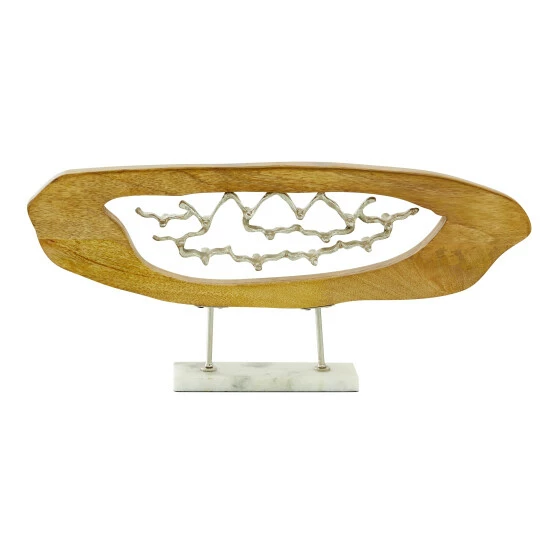 Best deal ✔️ Studio 350 Brown Wood Contemporary Sculpture Birds 10 X 22 X 3 - 22 X 3 X 10 ⭐ - Image 3