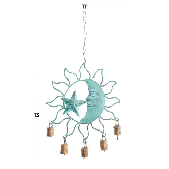 Best Pirce 🎁 Studio 350 Turquoise Iron Eclectic Windchime 1 X 13 X 11 👍 - Image 6