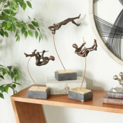 Hot Sale π Studio 350 Bronze Polystone Contemporary Sculptures (Set Of 3) - S/3 17", 15", 12"H π§¨