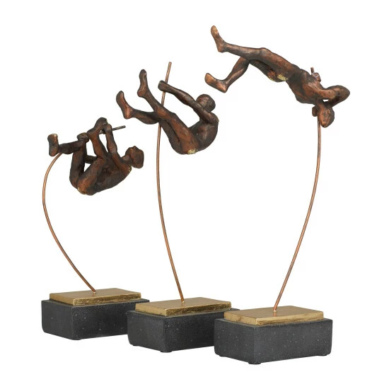Hot Sale ๐ Studio 350 Bronze Polystone Contemporary Sculptures (Set Of 3) - S/3 17", 15", 12"H ๐งจ - Image 3