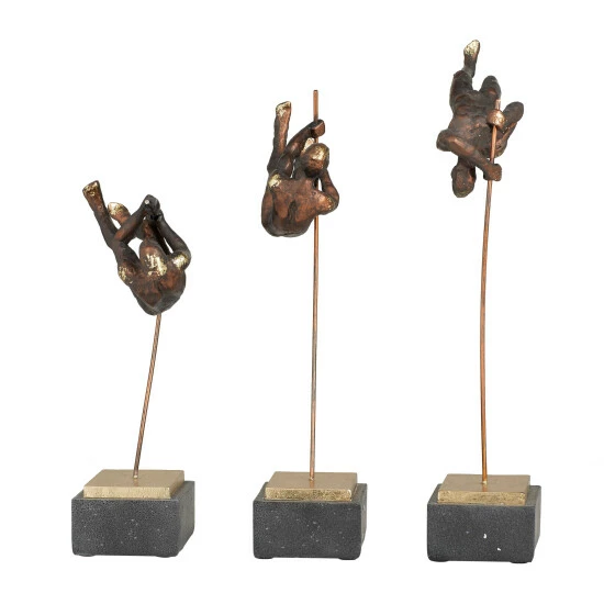 Hot Sale ๐ Studio 350 Bronze Polystone Contemporary Sculptures (Set Of 3) - S/3 17", 15", 12"H ๐งจ - Image 6