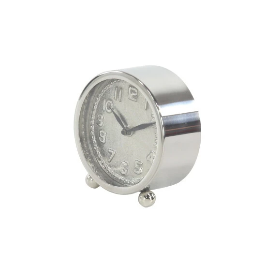 Deals 🤩 Studio 350 Silver Stainless Steel Glam Clock No Theme 6 X 5 X 2 - 5 X 2 X 6Round 👏 - Image 5