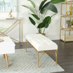 Best Pirce ❤️ Studio 350 Metal Bench With Velvet Seat Black ⭐