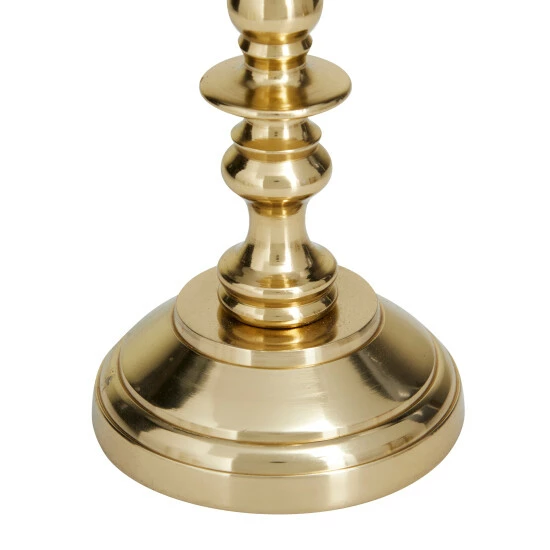 Flash Sale 🎉 Studio 350 Gold Or Silver Aluminum Traditional Candle Holder (Set Of 3) - S/3 8", 6", 5"H 👍 - Image 4