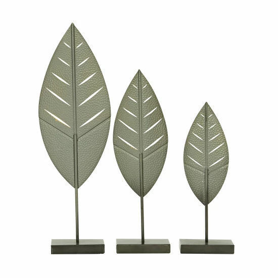 New 🎁 Studio 350 Gold Iron Contemporary Sculpture Nature (Set Of 3) - S/3 17", 19", 26"H ❤️ - Image 8