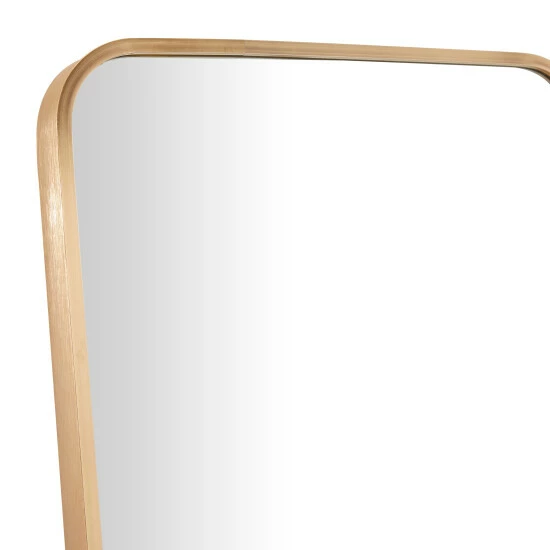Best Sale 🌟 Studio 350 Gold Metal Glam Rectangle Wall Mirror - 16 X 2 X 59 ⭐ - Image 4