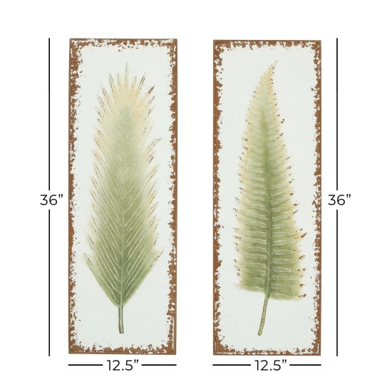 Coupon ๐งจ Studio 350 White Iron Contemporary Wall Decor Floral And Botanical (Set Of 2) ๐งจ - Image 5