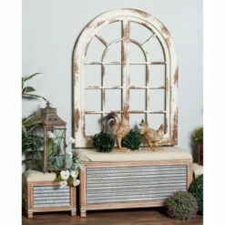 Brand new 😉 Studio 350 Brown Wood Farmhouse Storage Bench 20 X 38 X 16 - 38 X 16 X 20 ✔️