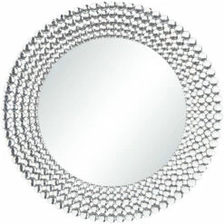 Hot Sale 😉 Studio 350 Silver Glass Modern Abstract Wall Mirror - 36 X 1 X 36 💯