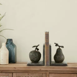 New 🧨 Studio 350 Grey Iron Rustic Bookends Food & Drink (Set Of 2) - 5 X 4 X 5 🛒