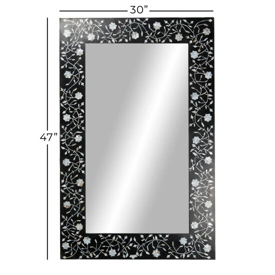 Wholesale 🥰 Studio 350 Black MDF Contemporary Wall Mirror 47 X 30 X 1 - 30 X 1 X 47 ✔️ - Image 6