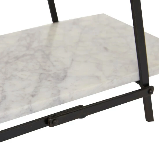 Coupon ✨ Studio 350 White Marble Contemporary Tiered Server 23 X 20 X 9 - 20 X 9 X 23 🥰 - Image 4