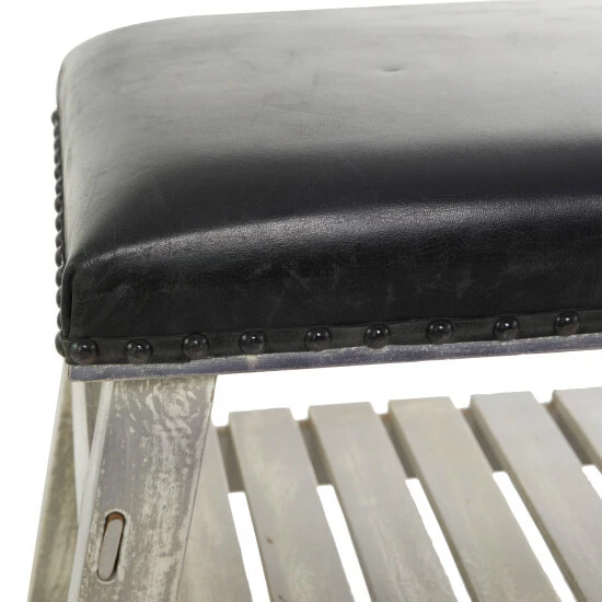 New ⭐ Studio 350 Black Wood Rustic Bench - 42 X 17 X 19 😀 - Image 5