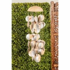 Promo โ Studio 350 Shell Coastal Windchime 17 X 5 X 5 - 5 X 5 X 17 Gold ๐