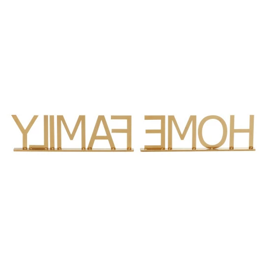 Outlet 🔥 Studio 350 Gold Iron Traditional Decorative Sign (Set Of 2) - 10 X 1 X 3 👏 - Image 7