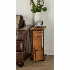 Budget ๐ Studio 350 Wood Industrial Accent Table 24 X 18 X 10 Black ๐ฅฐ