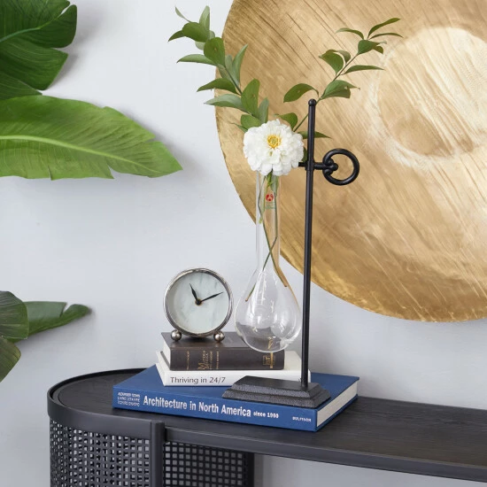 Best deal 😍 Studio 350 Clear Iron Contemporary Vase ✨