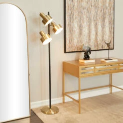 Deals 😉 Studio 350 Metal Glam Floor Lamp Brass - 1 Socket 🔔