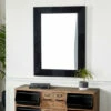 Cheapest ⭐ Studio 350 Rectangular Black Hair On Hide Wall Mirror, 31" X 42" - 31 X 2 X 40 😀