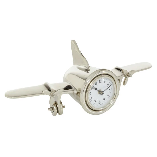 Coupon 🛒 Studio 350 Silver Metal Contemporary Clock 6 X 16 X 6 - 16 X 6 X 6 🔔 - Image 2