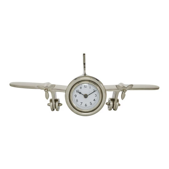Coupon 🛒 Studio 350 Silver Metal Contemporary Clock 6 X 16 X 6 - 16 X 6 X 6 🔔 - Image 4