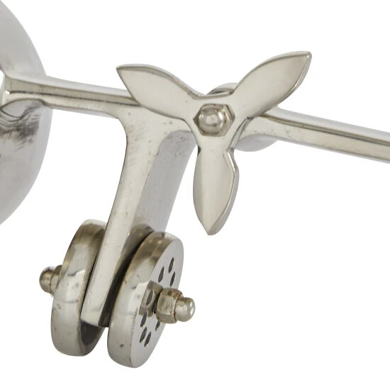 Coupon 🛒 Studio 350 Silver Metal Contemporary Clock 6 X 16 X 6 - 16 X 6 X 6 🔔 - Image 6