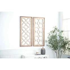 Flash Sale ✔️ Studio 350 Brown Wood Farmhouse Wall Decor (Set Of 2) - 14 X 2 X 32 💯