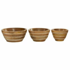 Top 10 ⌛ Studio 350 Brown Wood Mediterranean Serving Bowl (Set Of 3) - 12 X 12 X 5 ⭐