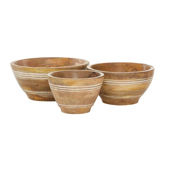 Top 10 ⌛ Studio 350 Brown Wood Mediterranean Serving Bowl (Set Of 3) - 12 X 12 X 5 ⭐ - Image 3
