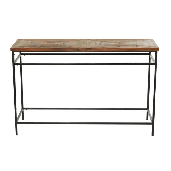 Best Sale 🥰 Studio 350 Brown Metal Rustic Console Table - 48 X 16 X 30 🛒 - Image 7