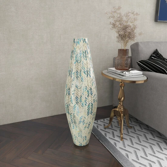 Best Pirce ๐ Studio 350 33-in. Coastal White Shell/Bamboo Vase ๐งจ - Image 5