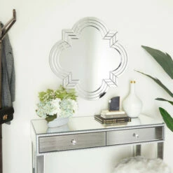 Coupon 🤩 Studio 350 MDF Glam Wall Mirror Light Silver 🎁