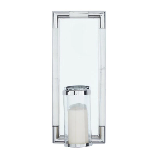 Promo ๐งจ Studio 350 Stainless Steel Glass Wall Sconce Silver โจ - Image 2