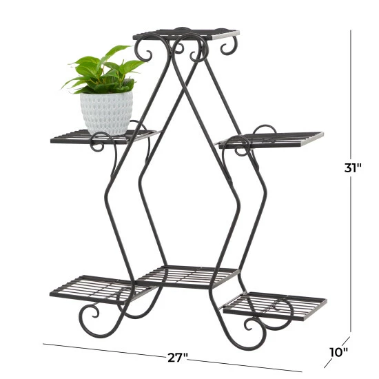New 🛒 Studio 350 Black Metal Traditional Plantstand - 27 X 10 X 31 🎉 - Image 7