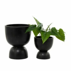 Hot Sale ✔️ Studio 350 MGO Modern Planter ( Set Of 2) - S/2 15", 9"H Black ⌛