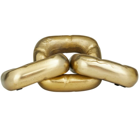 Promo ⭐ Studio 350 Aluminum Modern Chain And Jack Sculpture - Silver, Gold And Black Silver - Jack Large ⌛ - Image 4